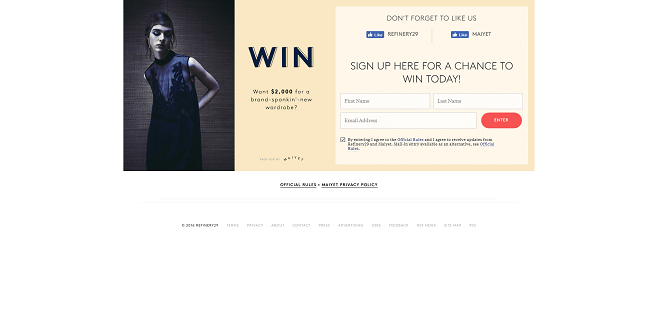 Refinery 29 + Maiyet Sweepstakes