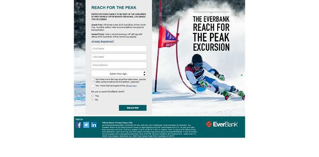 2016 EverBank Reach for the Peak Excursion Promotion