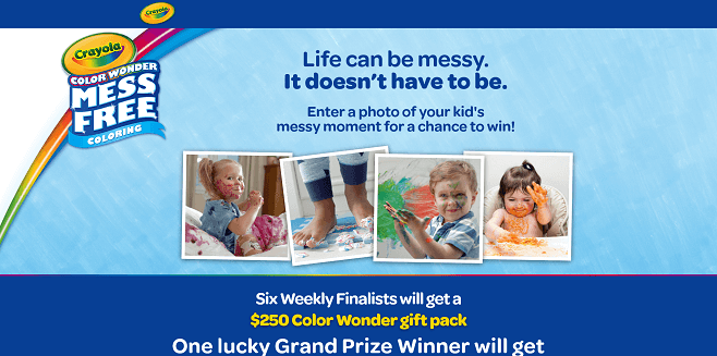 Crayola Color Wonder Messy Kids Contest