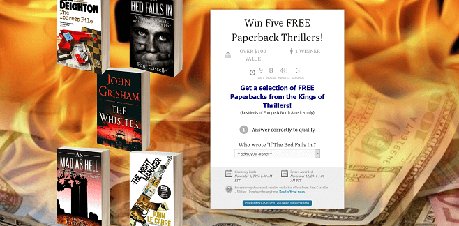 Paul Casselle Win Five FREE Paperback Thrillers Giveaway