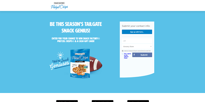 Snack Factory Pretzel Crisps Snack Genius Tailgate Giveaway