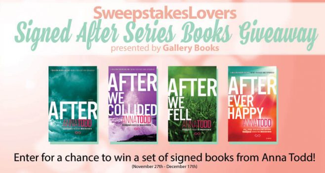 SweepstakesLovers.com Signed After Series Books Giveaway presented by Gallery Books