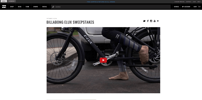 Billabong Elux Bike Sweepstakes