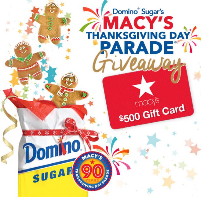 Domino Sugar Macy’s Thanksgiving Day Parade Gift Card Giveaway