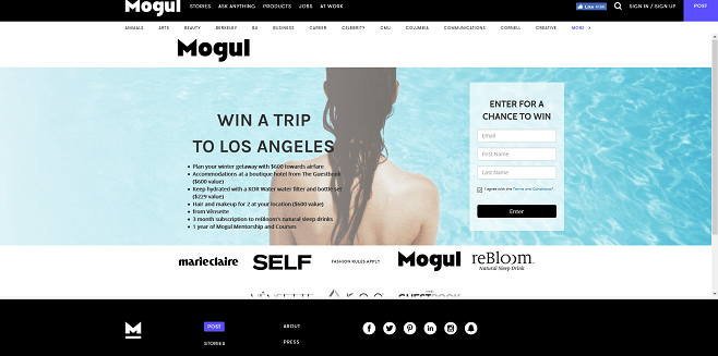 Mogul LA Trip + Wellness Sweepstakes