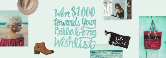 Billabong Win Your Wishlist Sweepstakes