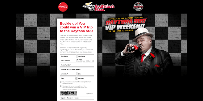 Godfather’s Pizza Daytona 500 Giveaway