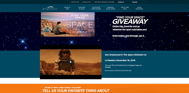 Greyhound’s Find Your Space Ticket Giveaway