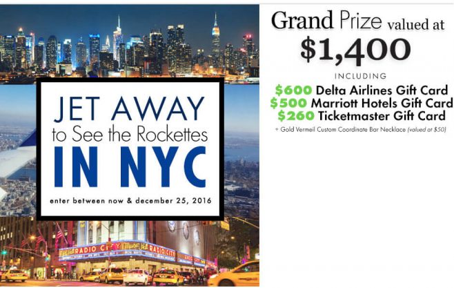 Eve’s Addiction Jet Away to See the Rockettes in NYC Sweepstakes