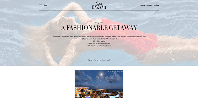 Harper's Bazaar A Fashionable Getaway Sweepstakes