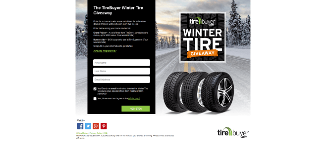 TireBuyer Winter Tire Giveaway