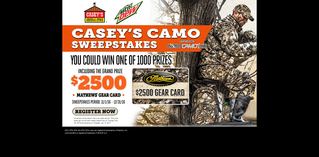 Casey's Camo Sweepstakes