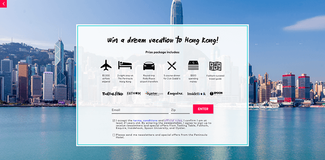 Tasting Table’s 2016 Trip to Hong Kong Sweepstakes