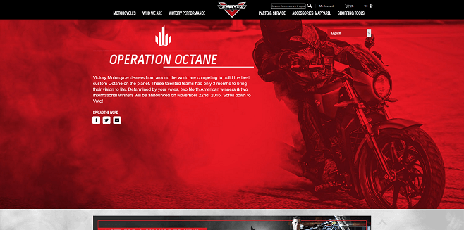 Victory Motorcycles Operation Octane Sweepstakes