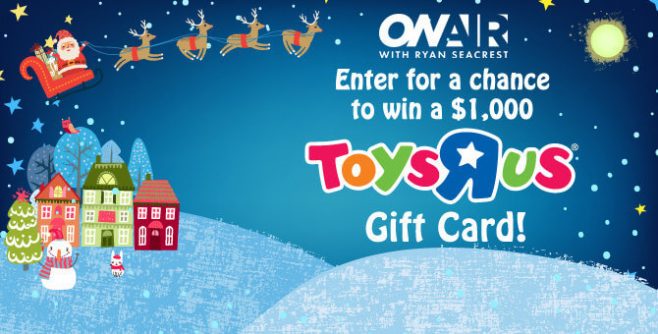 Ryan Seacrest's Toys R Us Holiday Gift Card Sweepstakes
