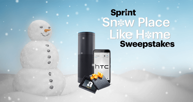 Sprint Snow Place Like Home Sweepstakes (Sprint.com/SnowSweepstakes)