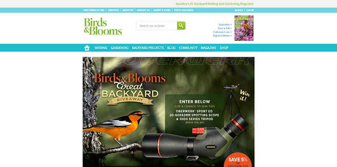 Birds & Blooms Great Backyard Giveaway