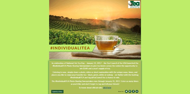 #IndividualiTEA Photo Sharing Sweepstakes