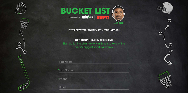 Cricket/ESPN Bucket List 2017 Sweepstakes