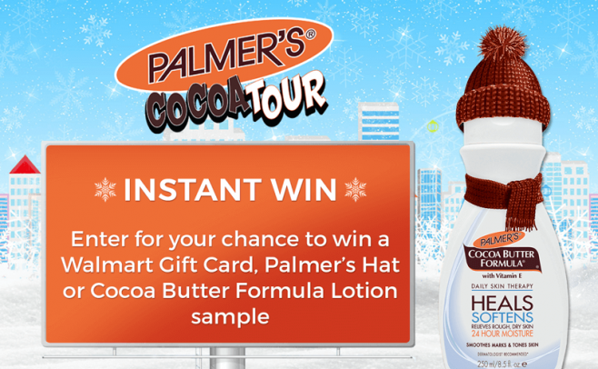 Palmer's Cocoa Tour Instant Win Game