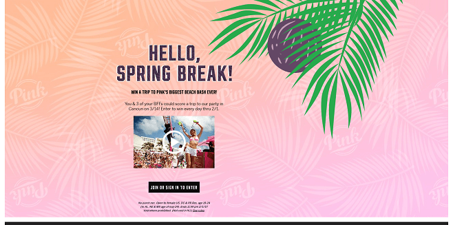 Victoria's Secret PINK Hello Sun Sweepstakes