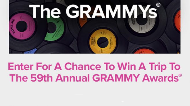 Radio.com 59th Annual GRAMMY Awards Sweepstakes