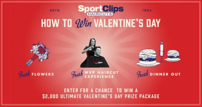 Sport Clips Valentine's Day Gameplan Sweepstakes