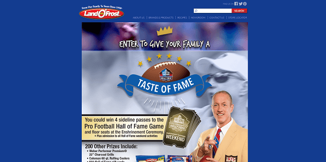 Land O’Frost Taste of Fame Sweepstakes