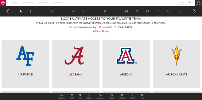 Nissan Ultimate Access Sweepstakes