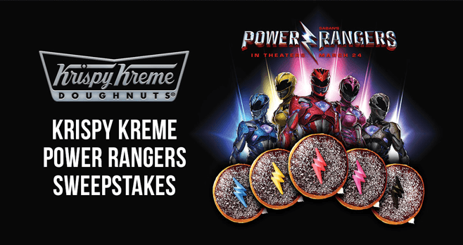 2017 Krispy Kreme Power Rangers Sweepstakes (KrispyKreme.com/PowerRangersSweepstakes)