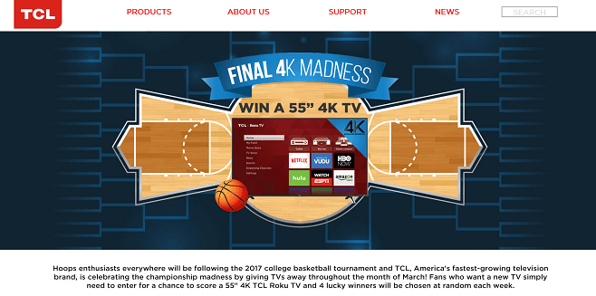 TCL Final 4K Madness Giveaway