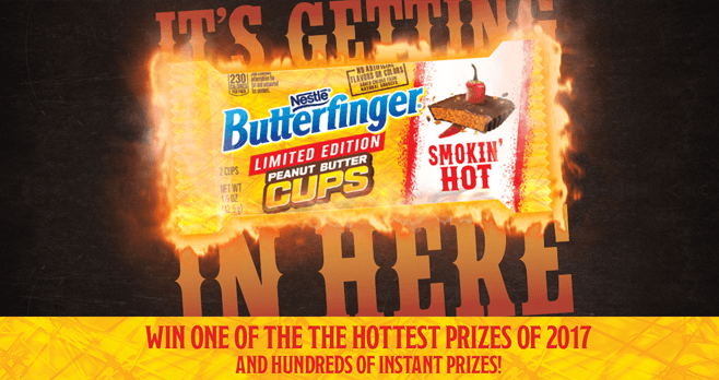 Butterfinger Smokin' Hot Sweepstakes (Butterfinger.com/SmokinHot)