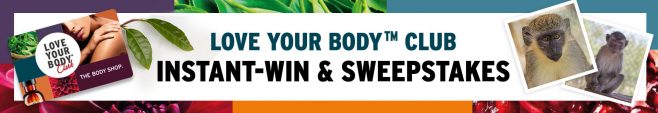 The Body Shop Love Your Body Club Instant Win & Sweepstakes