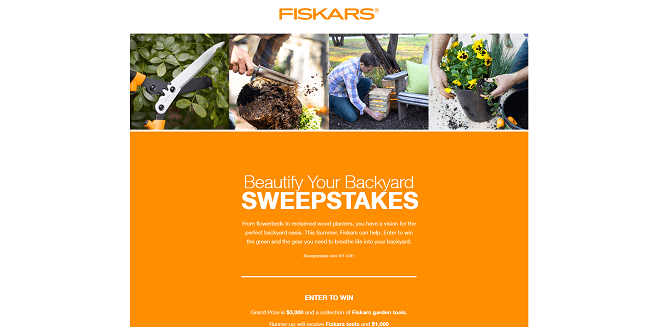 Fiskars’ 2017 Garden Sweepstakes