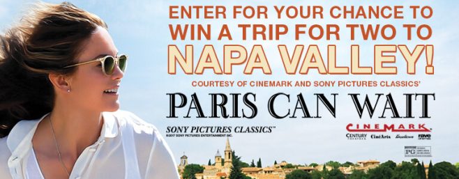 Cinemark Napa Winery Tour Sweepstakes