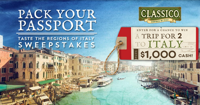 Food Network Pack Your Passport Sweepstakes