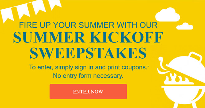 Coupons.com Summer Kickoff Sweepstakes