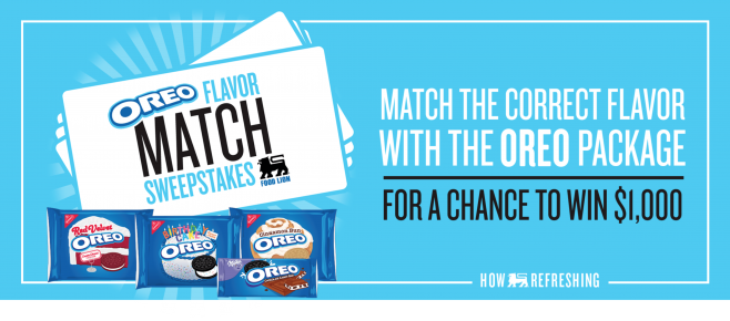 Food Lion OREO Flavor Match Sweepstakes