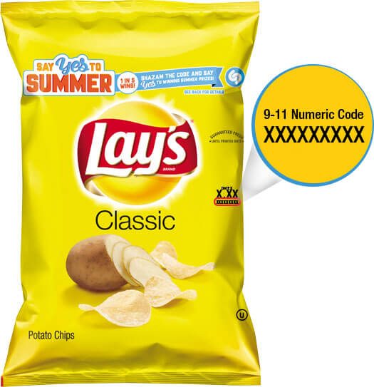 shazam say yes to summer lay's chips bag