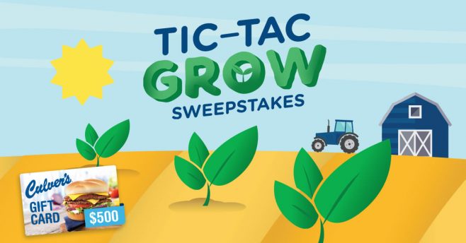 Culver's Tic-Tac Grow Sweepstakes