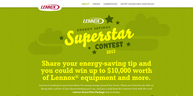 Lennox Energy Savings Superstar Contest