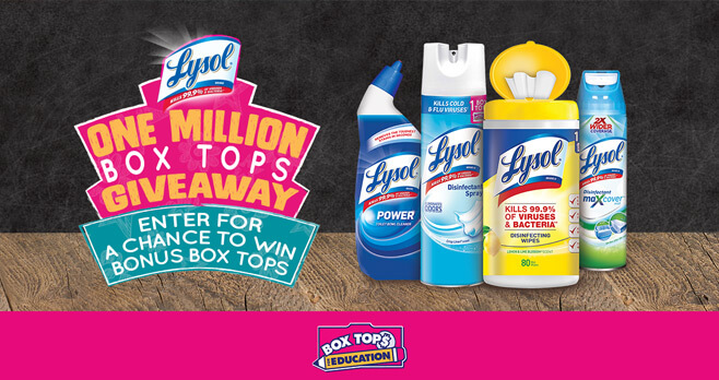 Lysol One Million Box Tops Giveaway