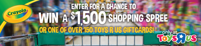 Crayola Toys R Us Awwwwesome Back to School Shopping Spree Sweepstakes