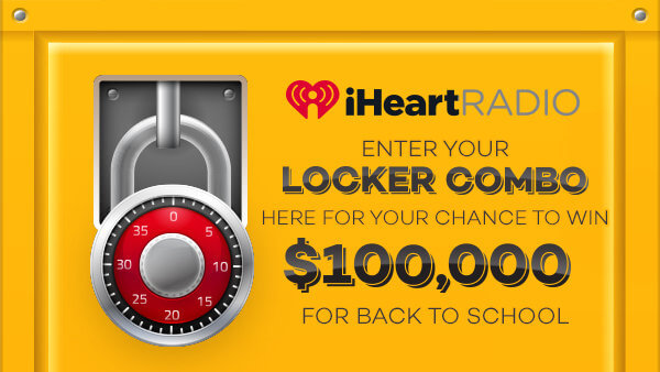 iHeartRadio $100,000 Locker Combination Guess Sweepstakes