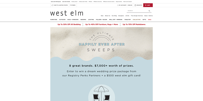 west elm Ultimate Happily Ever After Sweepstakes