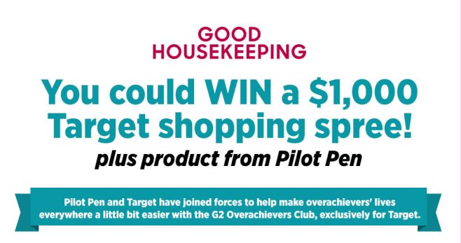 Good Housekeeping Target and Pilot G2 Overachievers Club Sweepstakes