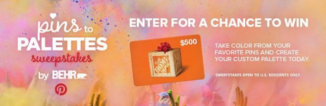 BEHR Pins to Palettes Sweepstakes