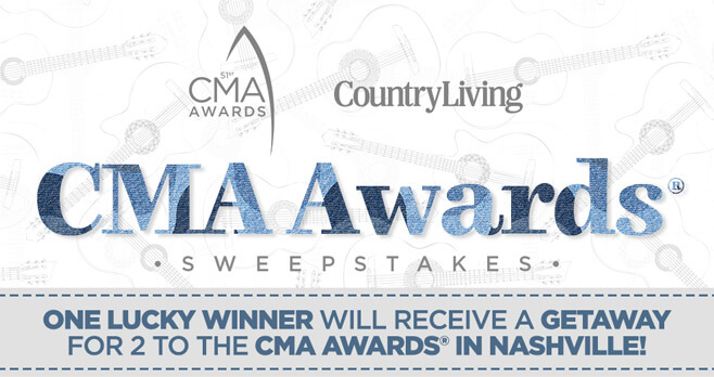 Country Living CMA Awards 2017 Sweepstakes