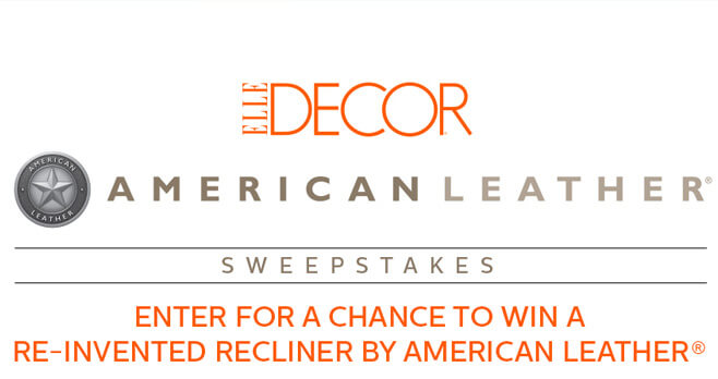 ELLE DECOR American Leather Sweepstakes