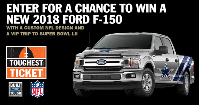 Ford Toughest Ticket Sweepstakes 2017